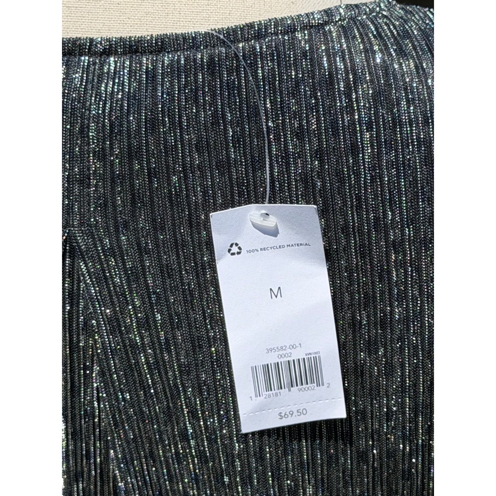 NEW Banana Republic Silver Glam Shimmer Metallic Going Out Tank Top Women's‎ M - Picture 7 of 13